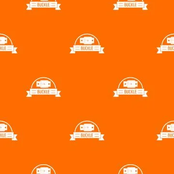 Buckle element pattern vector orange Ilustração Stock