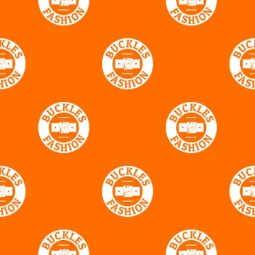 Buckle fashion pattern vector orange Ilustração Stock