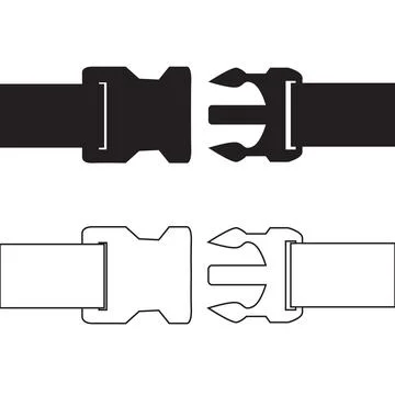 Buckle icon on white background. backpack buckle sign. flat style. Stock Illustration