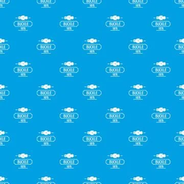 Buckle metal pattern seamless blue Ilustração Stock