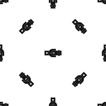 Buckle pattern seamless black Ilustração Stock