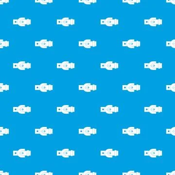 Buckle pattern seamless blue Ilustração Stock