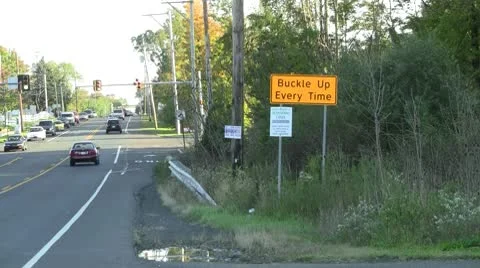 Buckle up sign Stock Footage 8845669