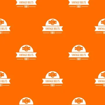 Buckle vintage pattern vector orange Ilustração Stock