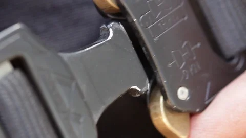 Buckling safety belts Video stock 77050959