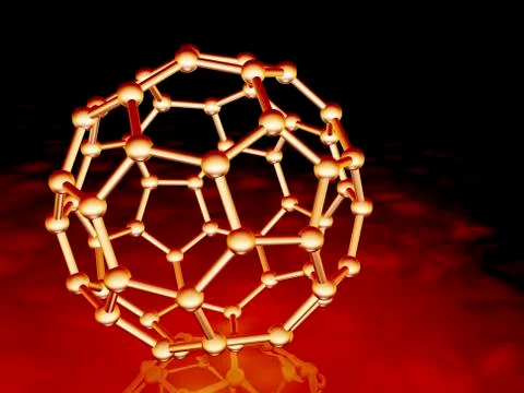 Buckminsterfullerene molecule Stock Illustration