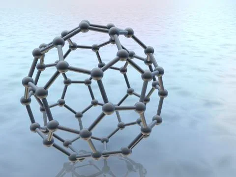 Buckminsterfullerene molecule Stock Illustration