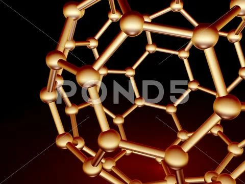 Buckminsterfullerene molecule Stock Illustration