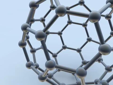 Buckminsterfullerene molecule Stock Illustration