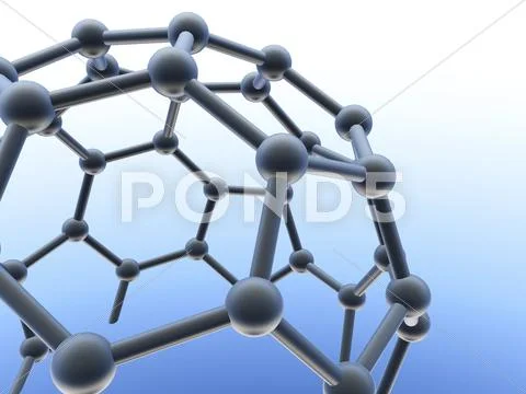 Buckminsterfullerene molecule Stock Illustration