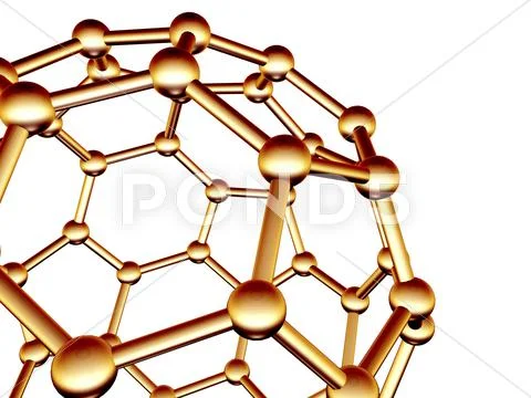 Buckminsterfullerene molecule Stock Illustration