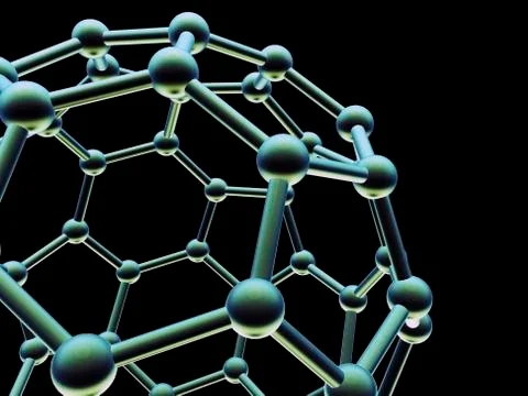 Buckminsterfullerene molecule Stock Illustration