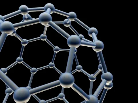 Buckminsterfullerene molecule Stock Illustration