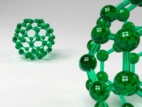 Buckminsterfullerene molecule Stock Illustration