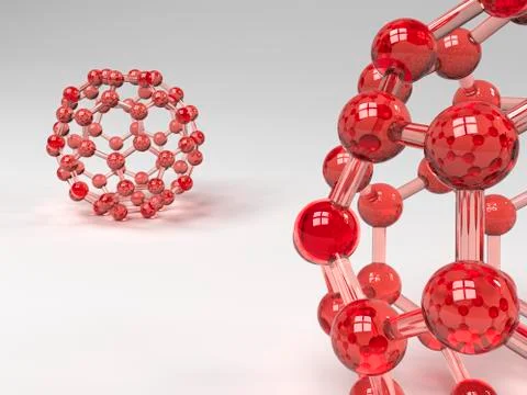 Buckminsterfullerene molecule Stock Illustration