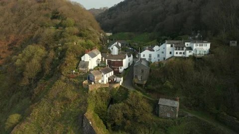 Bucks Mill village, on the North Devon coast Vídeo Stock 167739271