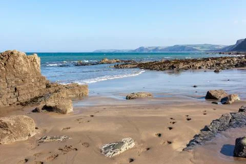 Buck's Mills Beach in North Devon Stock Photos