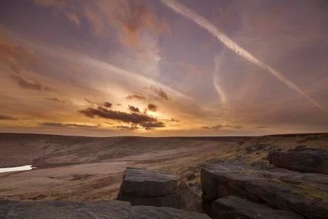 Buckstone edge sunset Stock Photos