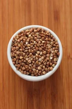 Buckwheat in a bowl Stock Photos