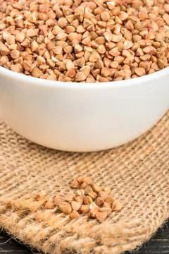 Buckwheat in a bowl Stock Photos