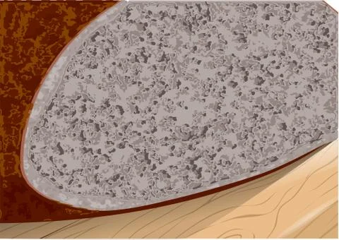 Buckwheat bread Stock Illustration