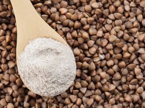 Buckwheat flour 库存照片