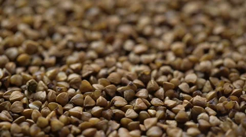 Buckwheat grain, background dry raw Stock Footage 61157290