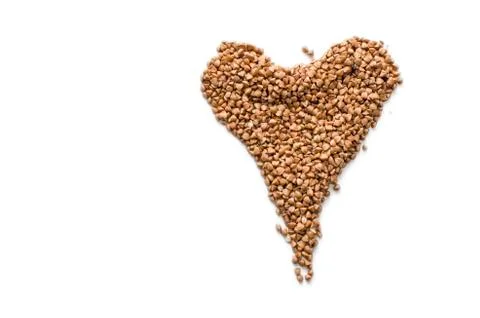 Buckwheat grain isolated Stock Photos