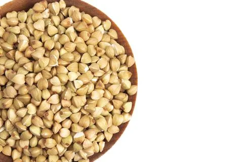 Buckwheat Grain Isolated on a White Background Foto stock