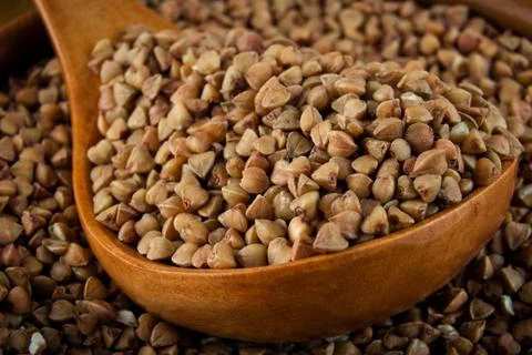 Buckwheat grain Stock Photos