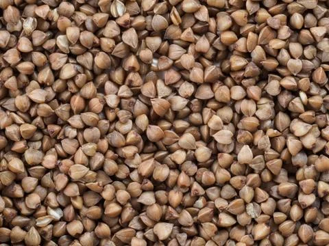 Buckwheat grains background 스톡 사진