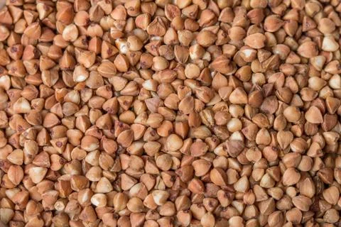 Buckwheat groats background Stock Photos
