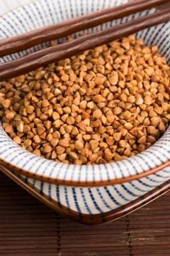 Buckwheat groats Stock Photos