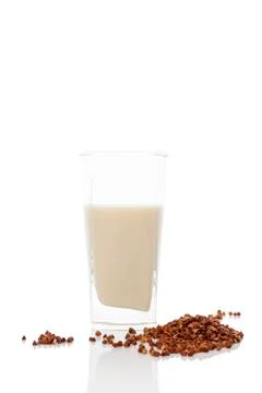 Buckwheat milk. Stock Photos