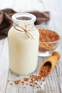 Buckwheat milk Foto stock