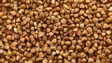 Buckwheat raw bulk rotate 스톡 동영상 130366938