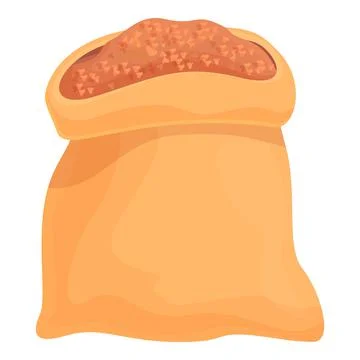 Buckwheat sack icon cartoon vector. Cereal plant 스톡 일러스트