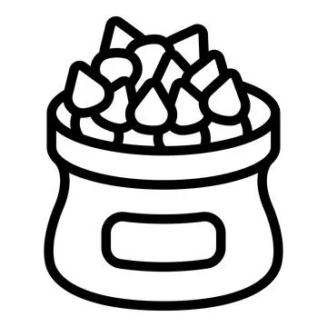 Buckwheat sack icon outline vector. Flower plant 스톡 일러스트