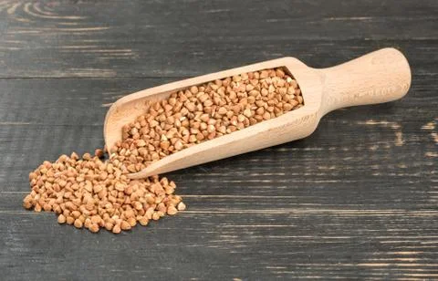 Buckwheat in scoop Stock Photos
