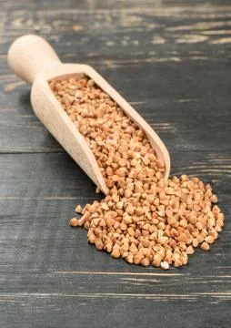 Buckwheat in scoop Stock Photos