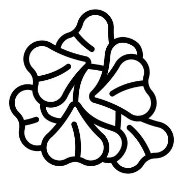 Buckwheat seed icon outline vector. Cereal plant 스톡 일러스트