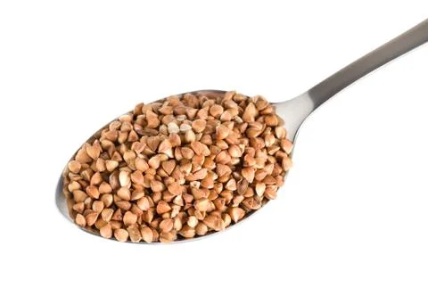 Buckwheat in a spoon Stock Photos