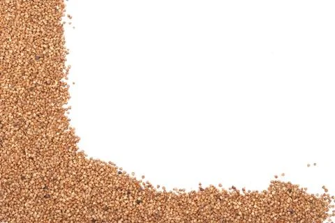 Buckwheat on a white background Stock Photos