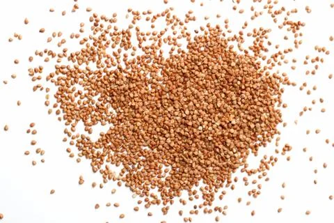 Buckwheat on a white background Stock Photos