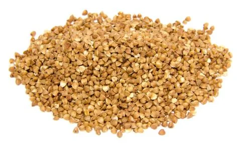 Buckwheat with white background Stock Photos
