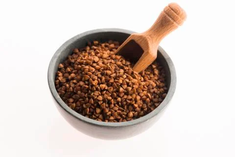 Buckwheat on a white background Stock Photos