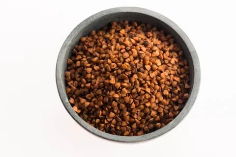 Buckwheat on a white background Stock Photos