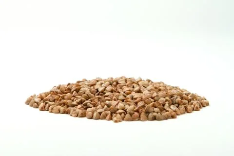 Buckwheat on white background Stock Photos