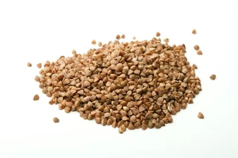 Buckwheat on white background Stock Photos
