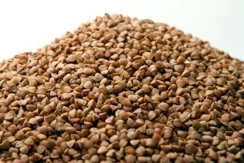 Buckwheat on white background Stock Photos
